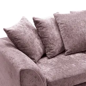 Harriet Crushed Chenille 3 Seater Sofa in Pink