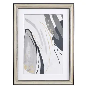 Framed Wall Print HIDMO Rectangular 30 x 40 cm Abstract Grey