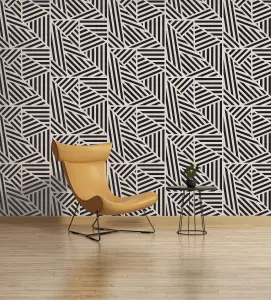 Arthouse Zebra Geo Mono Wallpaper