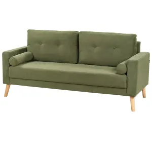 2 Seater Fabric Sofa Green KALMAR