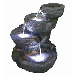 Aqua Creations 3 Fall Rock Mains Plugin Powered Water Feature