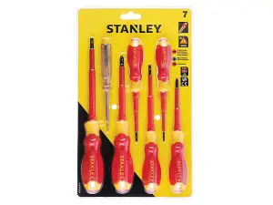 STANLEY STHT60031-0 FatMax VDE Insulated Screwdriver Set, 7 Piece STA060031