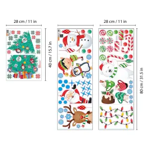 Winterland Friends Around The Tree Christmas Wall Stickers Living room DIY Home Decorations