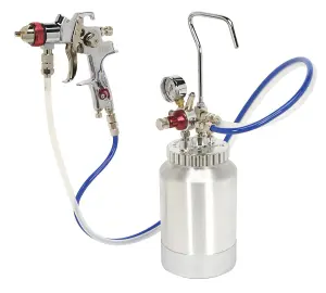 Sealey Pressure Pot System With Spray Gun & Hoses 1.7mm Set-Up HVLP-79/P