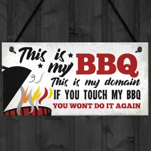 Red Ocean My BBQ Novelty Hanging Garden Sign SummerHouse Bar Man Cave Shed Plaque Gift For Him