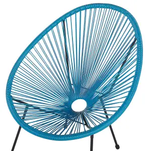 Garden Chair ACAPULCO II PE Rattan Blue