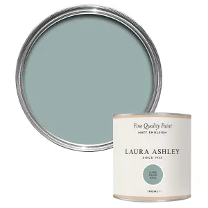 Laura Ashley Dark Duck Egg Matt Emulsion paint, 100ml