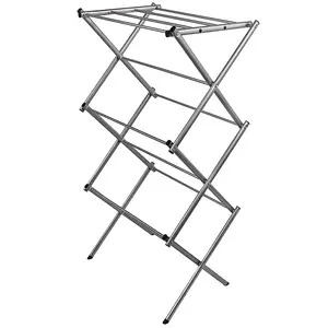 Home Vida 3 Tier Metal Clothes Airer, Indoor Outdoor Laundry Hanger Dryer Rack