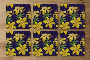 Yellow lily flowers (Coaster) / Default Title