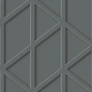 Fresco Panel Trellis Grey Wallpaper