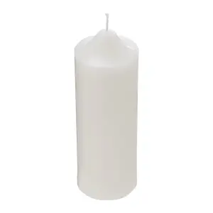 White 2Pcs Unscented Pillar Candles Set