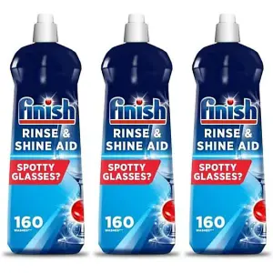 Finish Rinse Aid for Shinier and Drier Dishes Original 800ML (Pack of 3)