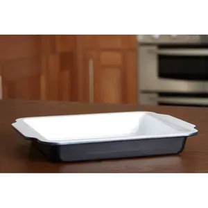 Rectangular Non-Stick Baking Dish Black/White