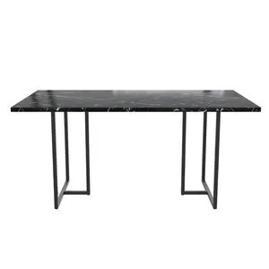 Capavella Metal Base Dining Table White / Black