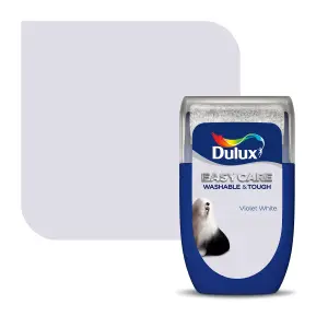 Dulux Easycare Washable & Tough Violet white Matt Wall & ceiling Emulsion paint, 30ml Tester pot