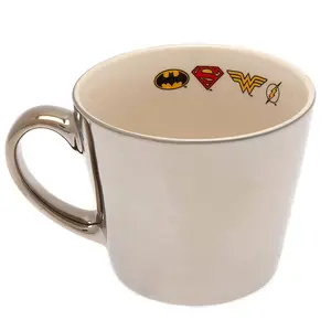 DC Comics Logo Mug & Plate Set White/Blue/Yellow (One Size)