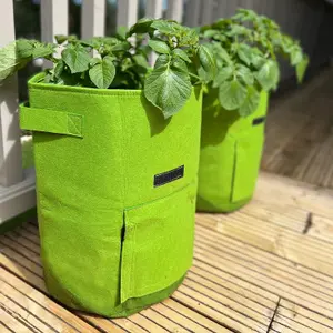 Potato Planter Grow Bags 37 Litre (Set of 4) Non - Woven Aeration Fabric Pots