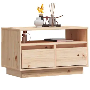 Berkfield TV Cabinet 60x35x37 cm Solid Wood Pine