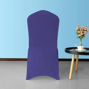 Front Flat Chair Cover for Wedding Decoration, Purple - Pack of 1