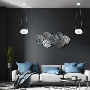 Milagro Ring 20CM LED Designer Pendant Lamp A Stunning Centrepiece Formed From A Hypnotic White Circular 121W(60W) LED Hoop