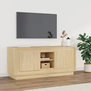 Berkfield TV Cabinet Sonoma Oak 102x35x45 cm Engineered Wood