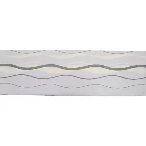 Wavy Strip Wallpaper Roll Non Woven Patterned Wall Covering  L 10m x W 0.53m 5.3m²