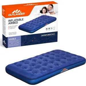 Double Inflatable Airbed Matress Without Pump For Camping Hiking Guest Home