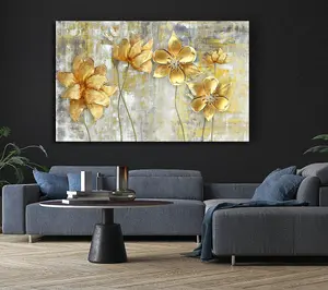 Yellow Flowers Beauty Canvas Print Wall Art - Medium 20 x 32 Inches