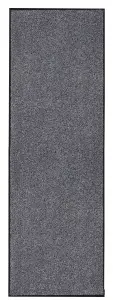 Washamat Black Plain Heavy duty Barrier mat, 180cm x 60cm