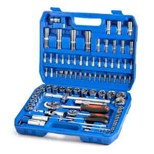 Socket Set & Screwdriver Bit Torx Ratchet Driver Case Tool Kit 94pc 1/2" & 1/4"