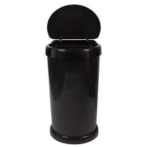 42 Litre Touch Top Waste Bin Black