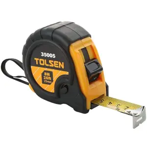 8m / 26ft x 25mm Tape Measure, Tough impact resistant ABS case