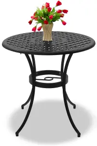 Centurion Supports PREGO Black Garden and Patio Cast Aluminium Bistro Table