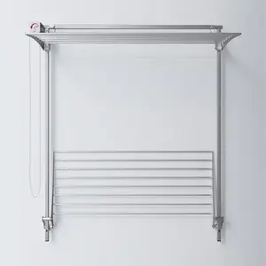 Steel Foldable Wall-Mounted Drying Rack 100cm H x 38cm W x 52cm D