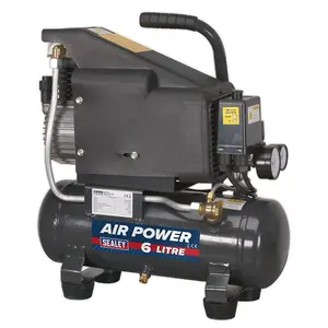 Sealey Air Compressor 6L Direct Drive 1hp SAC0610E