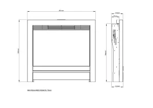 Be Modern Kempton 2kW Chrome effect Electric Fire (H)595mm (W)570mm (D)75mm