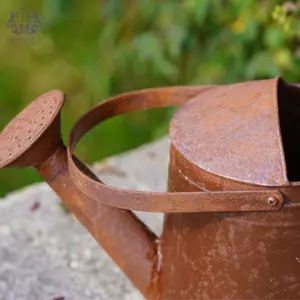 Large Metal Watering Can Vintage Style Garden Ornament