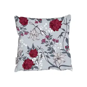 Roses and lilies with leaves (Outdoor Cushion) / 60cm x 60cm