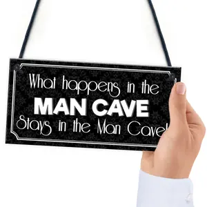 Red Ocean Vintage Man Cave Plaque Sign Novelty Gift FUNNY QUOTE - Games / Boys Room Gift Idea