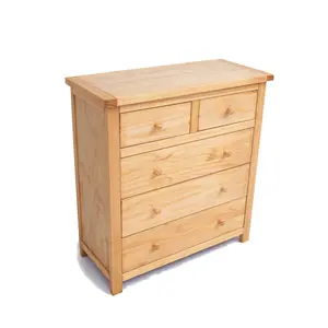 Lugo 5 Drawer Chest of Drawers Wood Knob