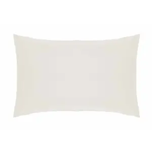 Belledorm Cotton Peracle Plain Pillowcase Ivory (76cm x 51cm)