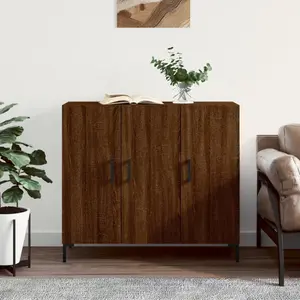 Meela 90cm Wide Sideboard Brown Oak