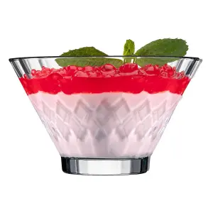 Queensway Home & Dining 10cm Diameter 6 Pcs Glass Ice Cream Serving Bowls Cups Dishes Dessert Fruit Pudding