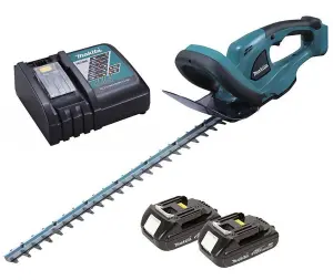 Makita DUH523 LXT 18v Li-Ion Cordless Hedge Cutter 52cm - 2 x Batteries Charger