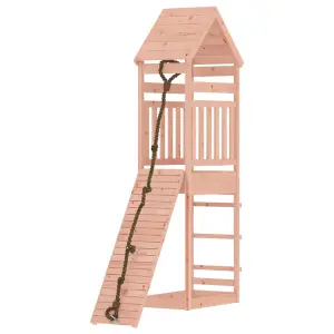 Berkfield Playhouse with Climbing Wall Solid Wood Douglas