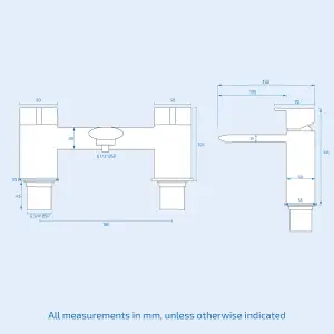 Agua Deck Mounted Handleless Bath Shower Mixer with Handset and Holder Chrome