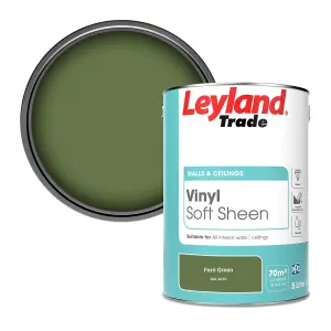 Leyland Trade Vinyl Soft Sheen Walls & Ceilings Emulsion Paint Fern Green (RAL 6025) - 5L