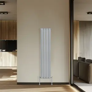 Right Radiators 1600x272 mm Vertical Single Flat Panel Designer Radiator Chrome