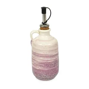 Pastel Beach Hand Painted Kitchen Dining Table Oil Drizzler Lilac 250ml