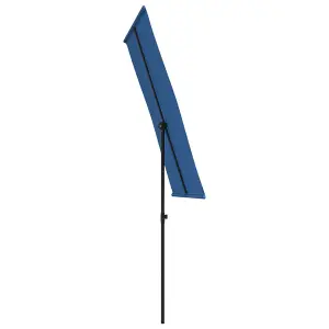 Berkfield Outdoor Parasol with Aluminium Pole 180x130 cm Azure Blue